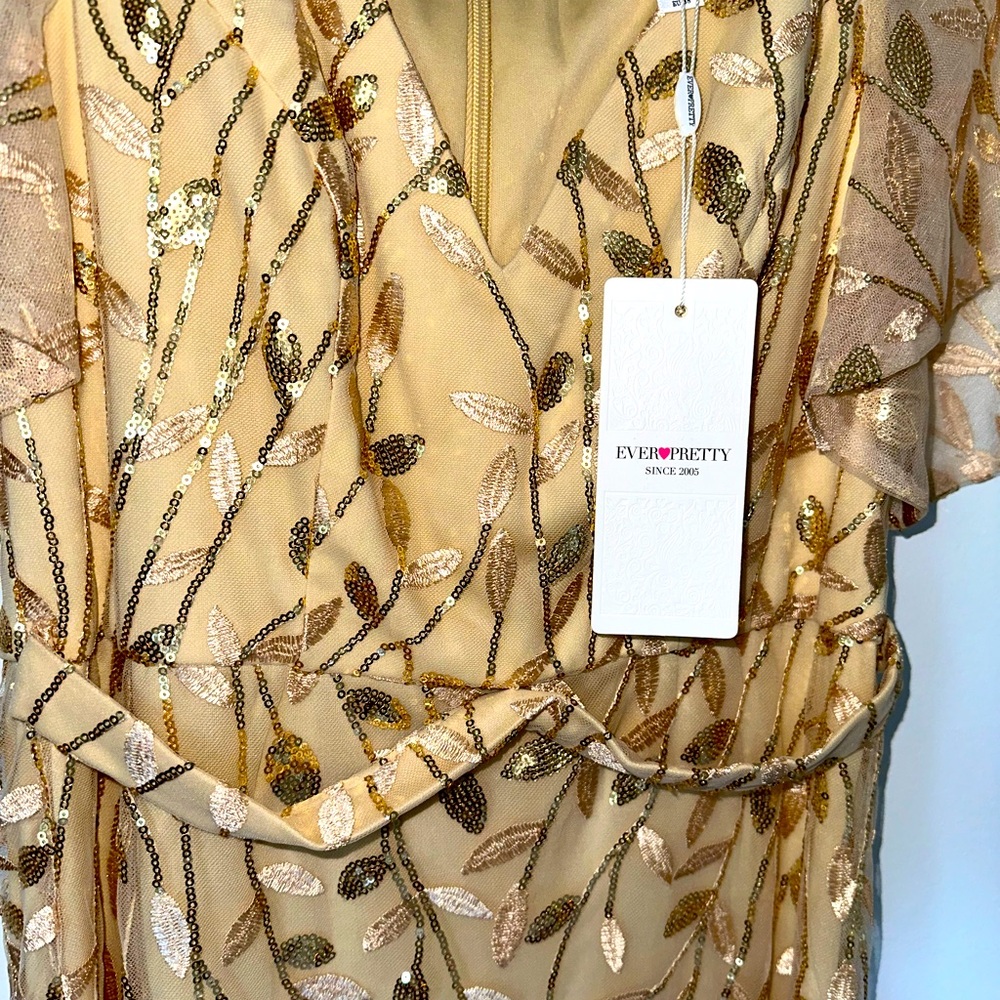 Glamour: The Golden Sequin Maxi dress